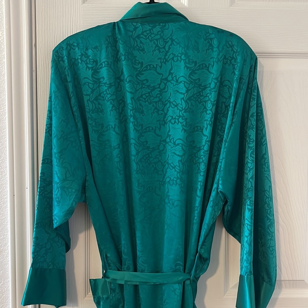 Victoria's Secret Teal Satin Robe - Picture 5 of 5